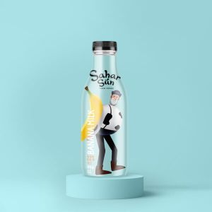 Ultra-Pasteurized Semi Fat Banana Milk 946 CC